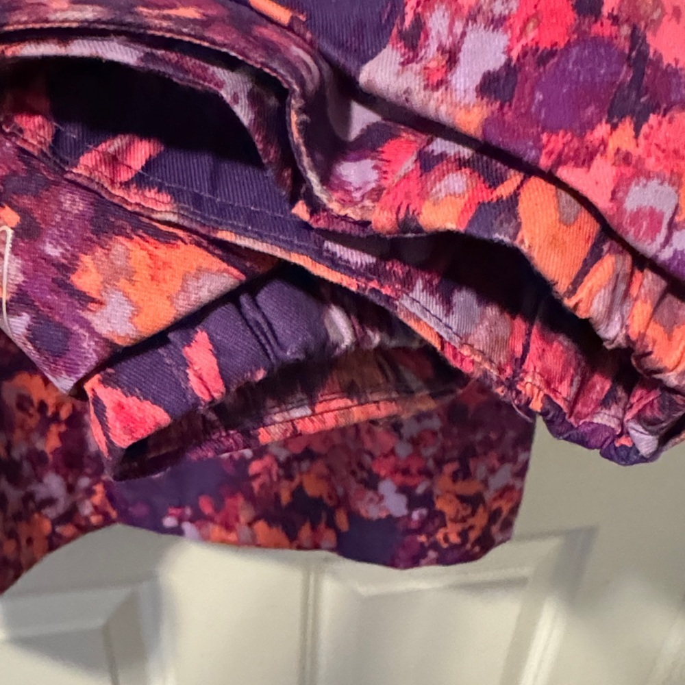 Columbia Kids Purple Floral Waterproof Coat with Pink & Orange Accents - Picture 10 of 14